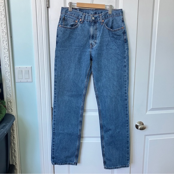Levi's 516 Slim Straight Leg Blue Dad Jeans - Picture 4 of 7